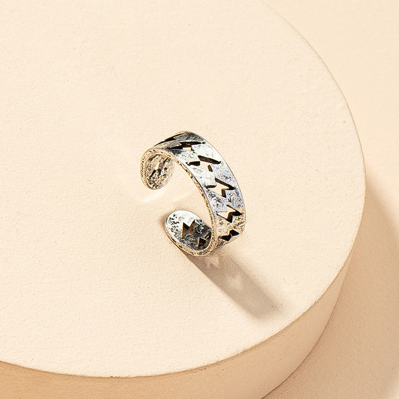 Retro Lightning Hollow Ring - Vienna Verve Collection