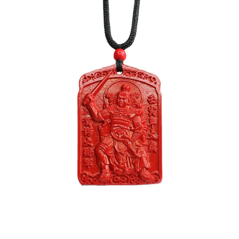 Cinnabar Stone Sterling Silver Pendant from the Fortune's Favor Collection