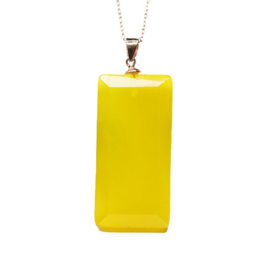 Yellow Chalcedony Fortune's Favor Silver Necklace