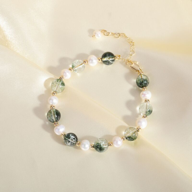 Elegant Sterling Silver Crystal and Freshwater Pearl Bracelet