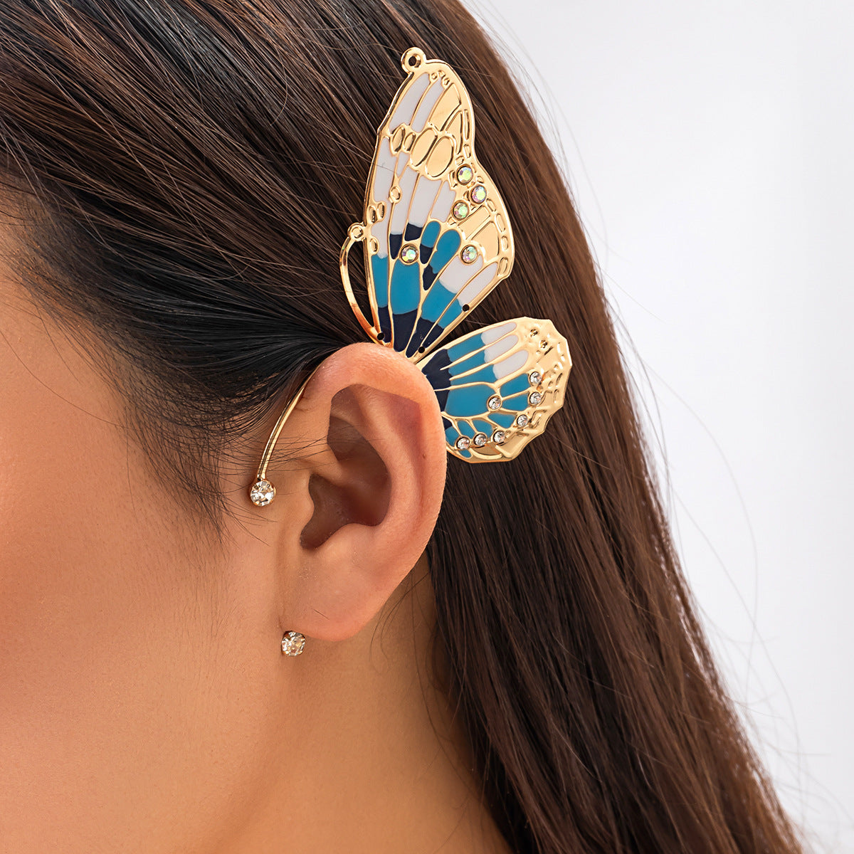 Countryside Butterfly Wing Ear Cuff in European and American Style