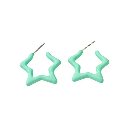 Vienna Verve Acrylic Star and Resin Earrings with Unique Hollow Out Design