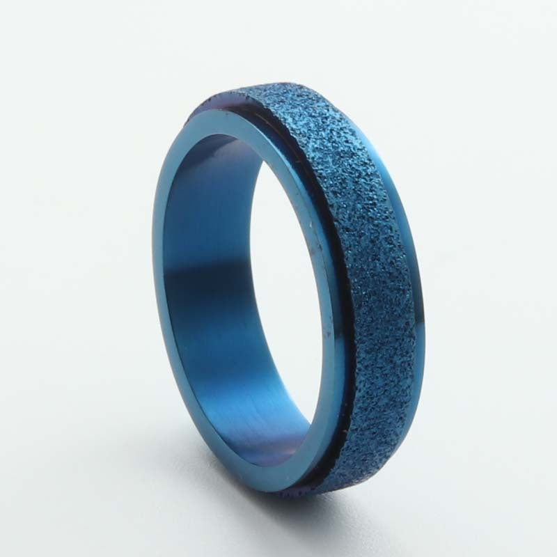 Titanium Steel Matte Rotating Ring for Men - Retro and Trendy Stainless Steel Accessory