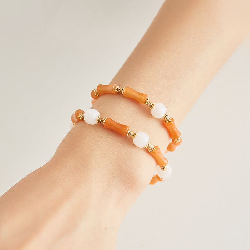 Elegant Chinese Style Jade and Aventurine Bracelet - Fortune's Favor Collection