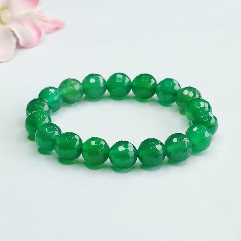 Emperor Green Chalcedony Sterling Silver Bracelet