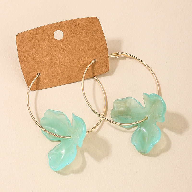 Fairy Garden Acrylic Flower Statement Earrings for Women