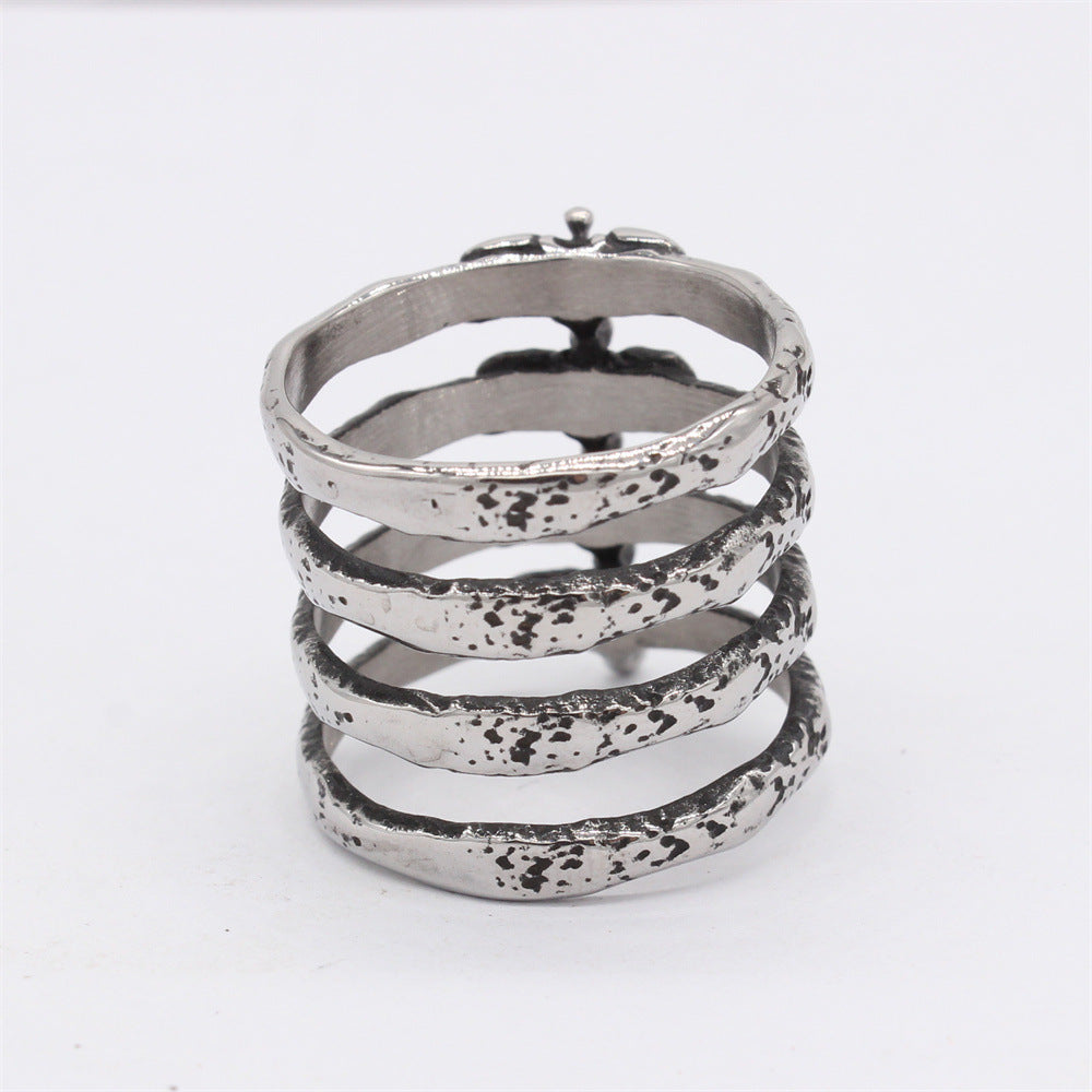 Retro Centipede Men's Titanium Steel Ring