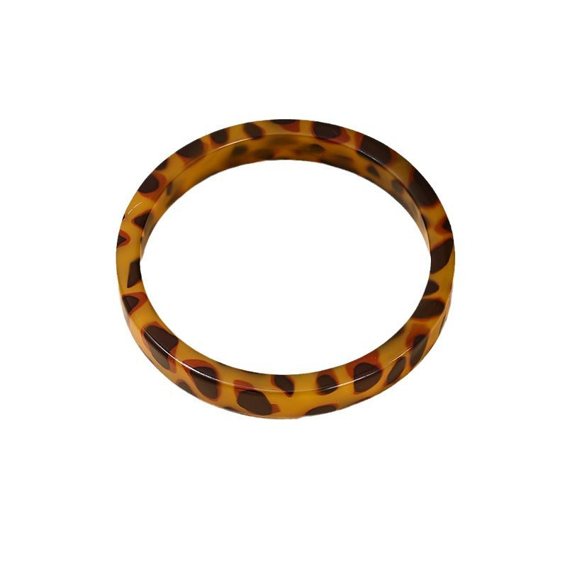 Leopard Print Acrylic Women's Bracelet - Vienna Verve Statement Jewelry