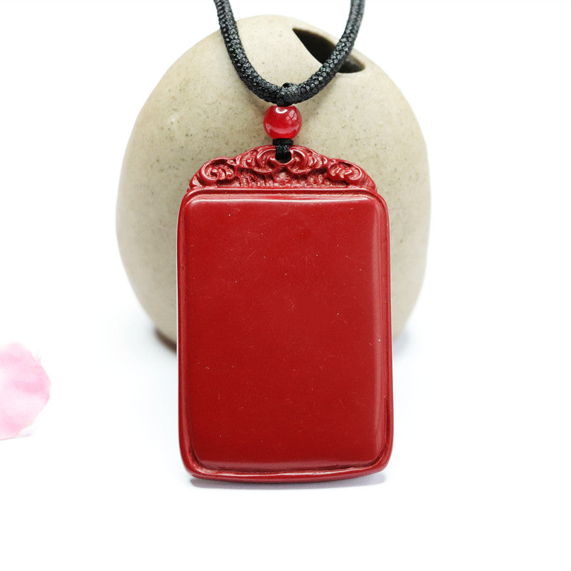 Purple Cinnabar Sand Stone Pendant with Sterling Silver Needle