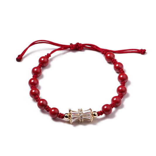 Elegant Sterling Silver Cinnabar Bracelet for Women