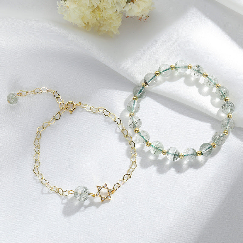 Elegant Green Crystal Bracelet - Sterling Silver Women's Fashion Accessory