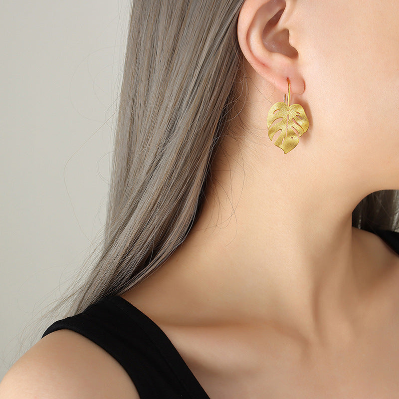 Mori Ins Style Matte Leaf Earrings by Planderful - Everyday Genie Collection