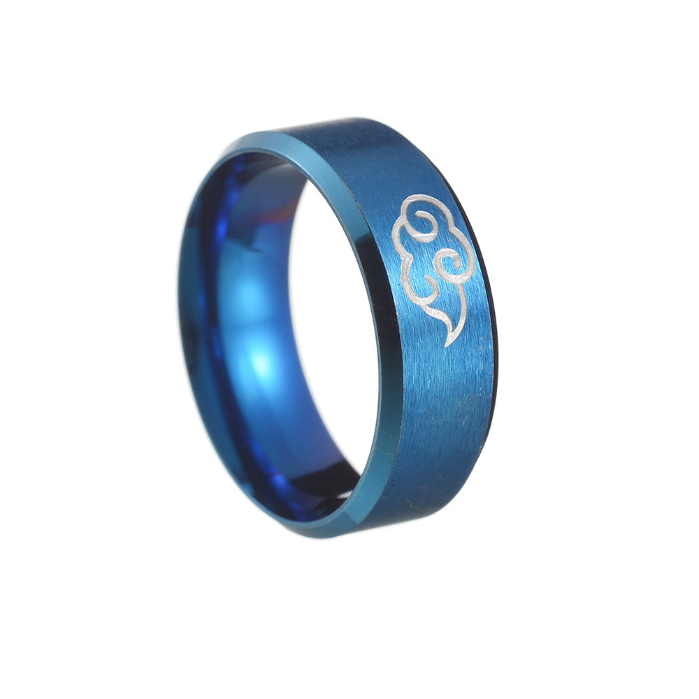 Cloud Fusion Steel Ring - Handcrafted European and American Jewelry with Laser Design