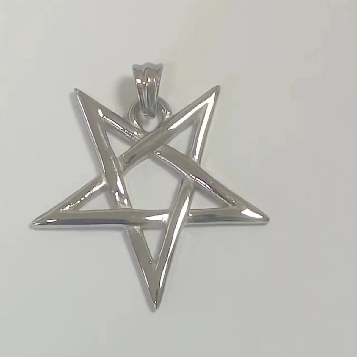 Stylish Men's Titanium Steel Pentagram Pendant - Modern Minimalist Jewelry for Him