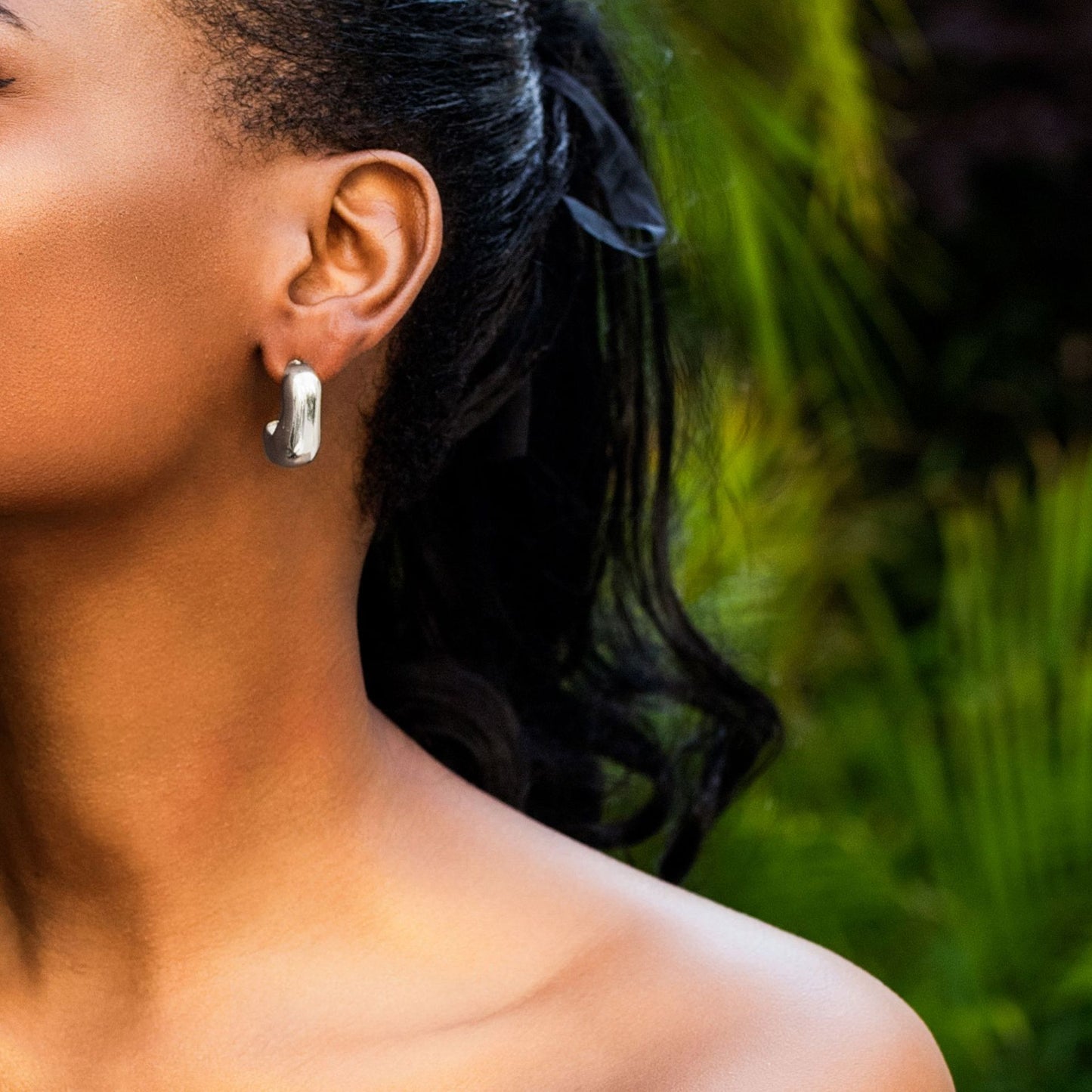 Statement Earrings with Sterling Silver Needles, Punk Rhinestones, and Floral Pearl Accents