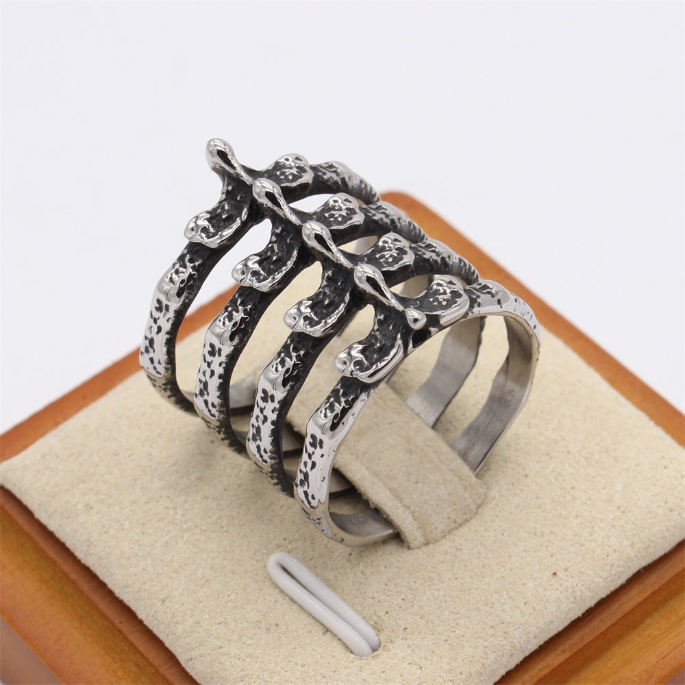 Retro Centipede Men's Titanium Steel Ring