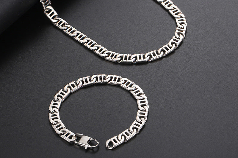 Timeless Titanium Steel Geometric Jewelry for Men and Women - Personalized Bracelets and Necklaces