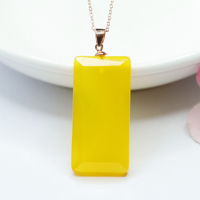 Yellow Chalcedony Fortune's Favor Silver Necklace