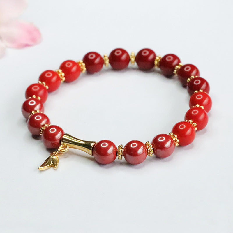 Vermilion Sand Sterling Silver Cinnabar Stone Bracelet