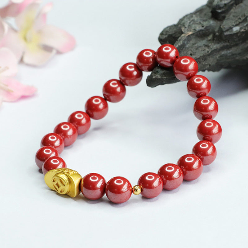 Emperor Sand and Cinnabar Stone Bracelet