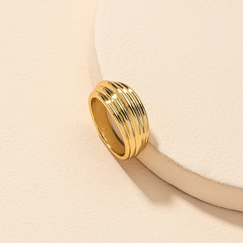 Metallic Textured Ring - Vienna Verve Collection