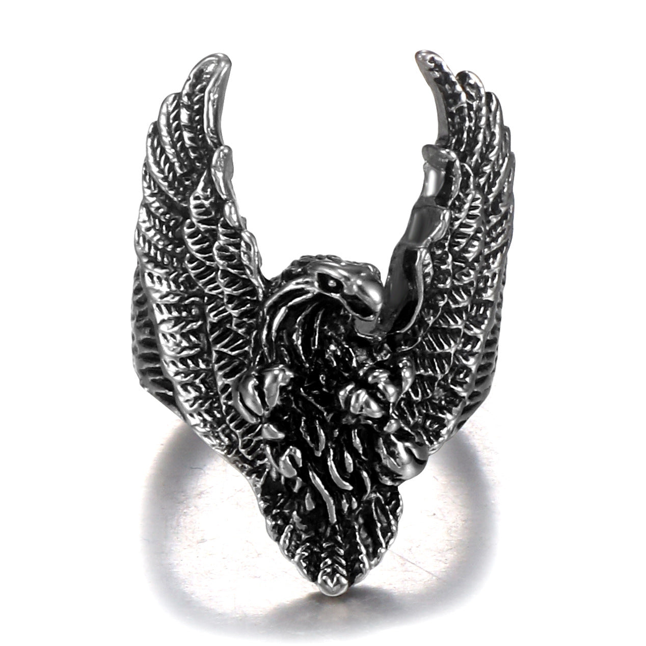 Retro Eagle Design Titanium Steel Ring for Men - Personalized American and European Fashion Jewelry