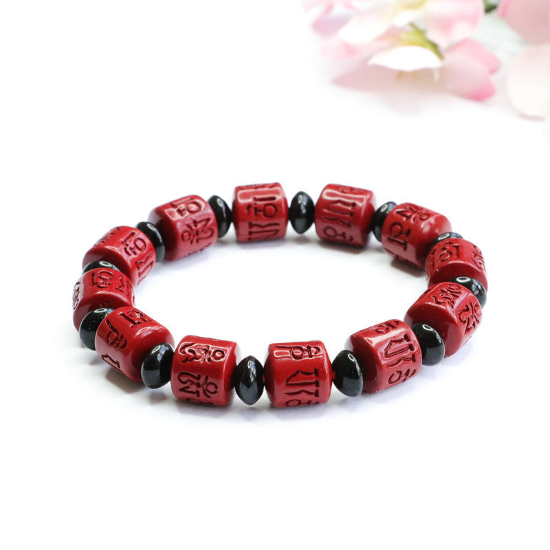 Purple Sand Cinnabar Sterling Silver Bracelet