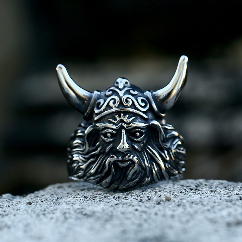 Retro Viking Titanium Steel Ring for Men - Wholesale Stainless Steel Hand Jewelry