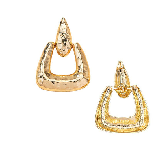 Geometric Irregular Triangle Earrings with a High-End Cold Aesthetic