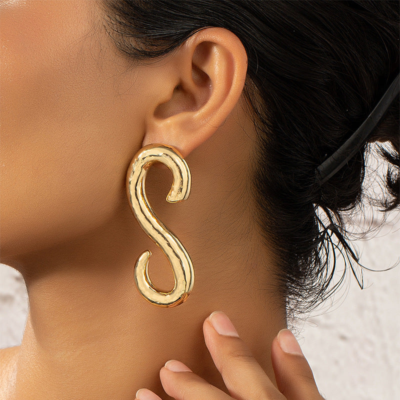 Statement Earrings: Vienna Verve Collection - Bold Geometric Design, Retro Style, Cross-Continental Influence