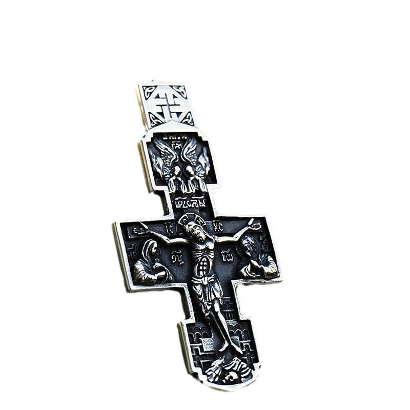 Wholesale Retro Titanium Steel Cross Pendant Jewelry for Men - Cross-Border Stainless Steel Collection