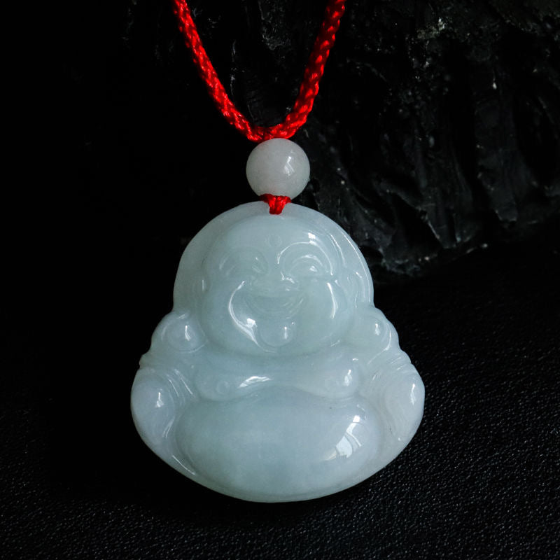 Authentic Natural Jade Pendant, Myanmar Jade Buddha Guanyin