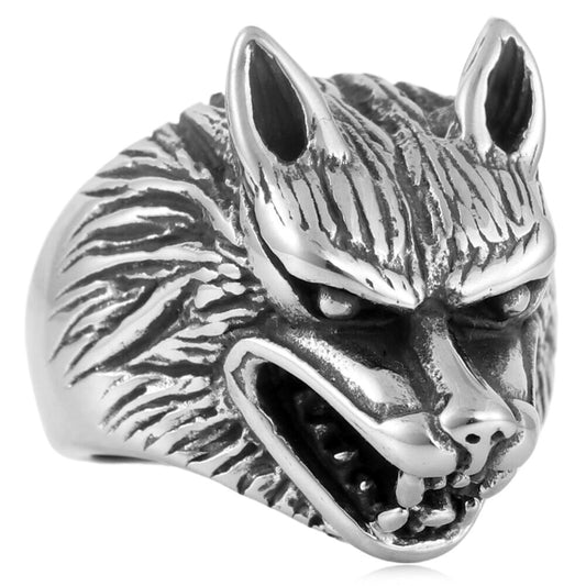 Titanium Steel Retro Wolf Ring for Men - Trendy Personalized Accessories in European and American Style