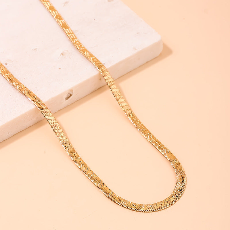 European Elegance Snake Chain Necklace by Planderful - Vienna Verve Collection