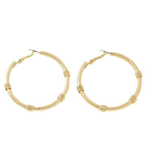 Vienna Verve Metal Circle Earrings with a Retro Touch