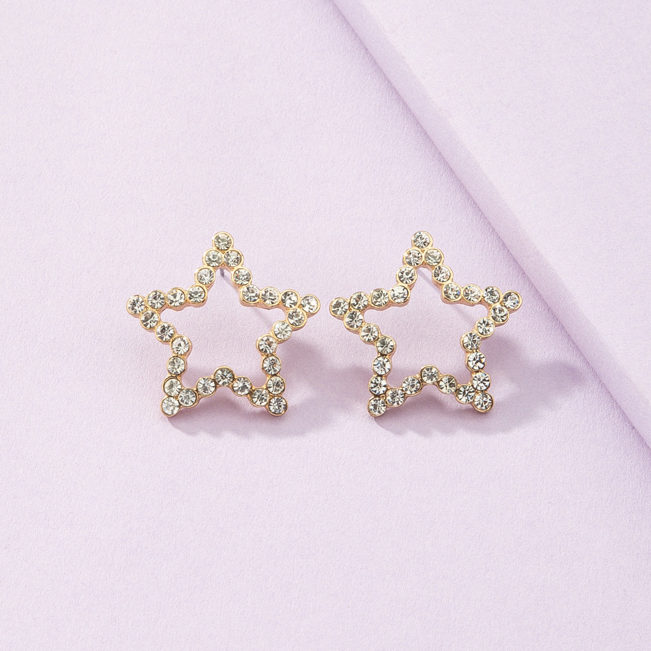 Creative Star Design Earrings with European Influence