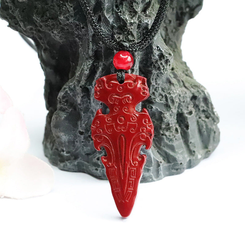 Cinnabar Pendant Purple Gold Sand Sword Pendant