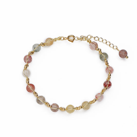 Korean Style Woven Crystal Bracelet in Niche Colors