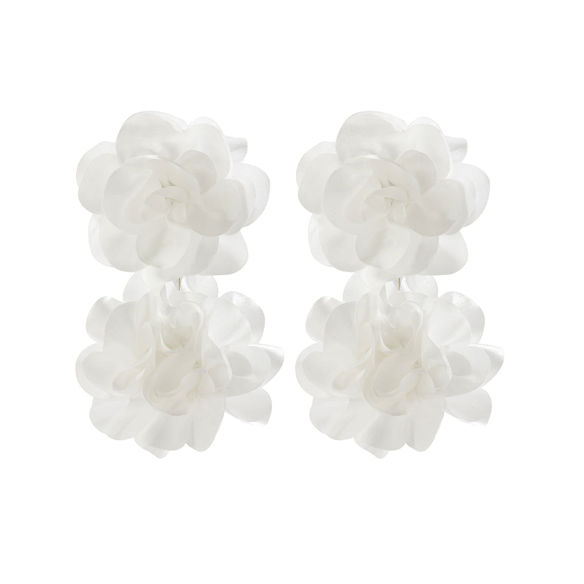 Elegant Long Tassel Flower Ear Clip - Vienna Verve Collection