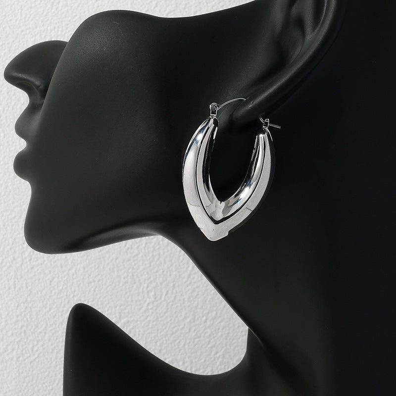 Vivid Vibe Metal V-shaped Earrings - Planderful Vienna Verve Collection