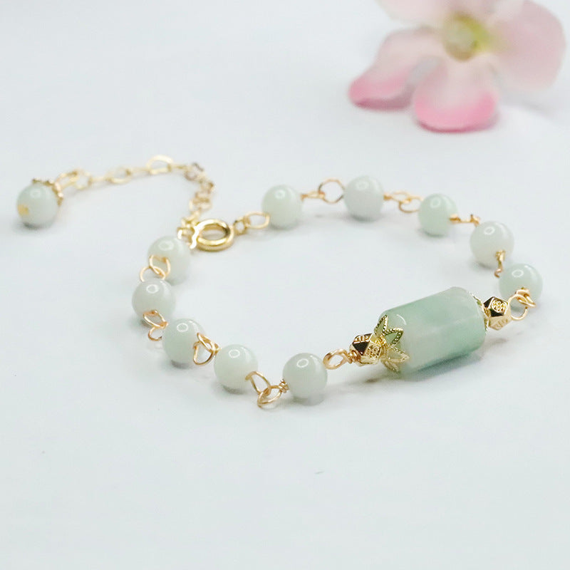 Fortune's Favor Sterling Silver Jade Bracelet