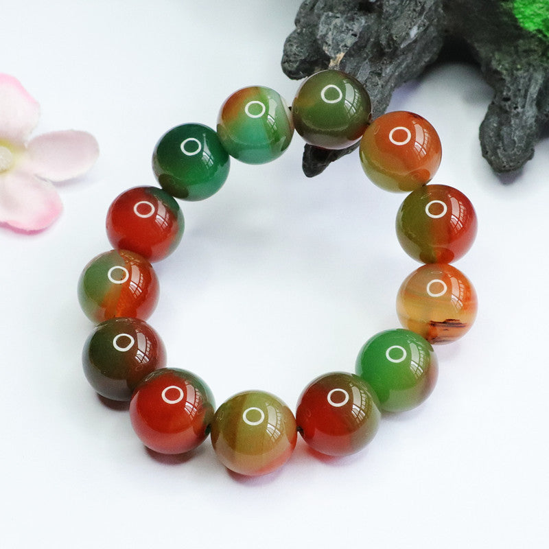 Vibrant Agate Bracelet - Sterling Silver Jewelry