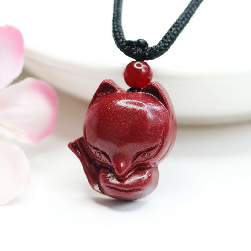 Fortune's Favor Collection: Luxurious Vermilion Sand Fox Pendant Jewelry