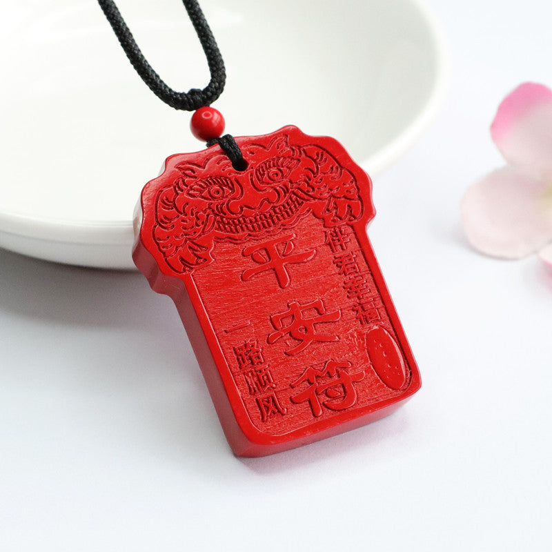 Cinnabar Pendant Red Sand Pixiu Protective Talisman Pendant Jewelry