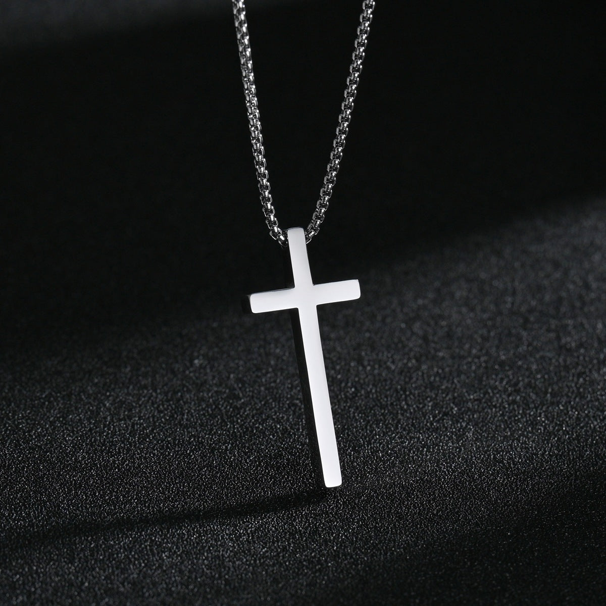 European and American Style Men's Stainless Steel Cross Necklace - Planderful Collection, Everyday Genie - Factory Wholesale