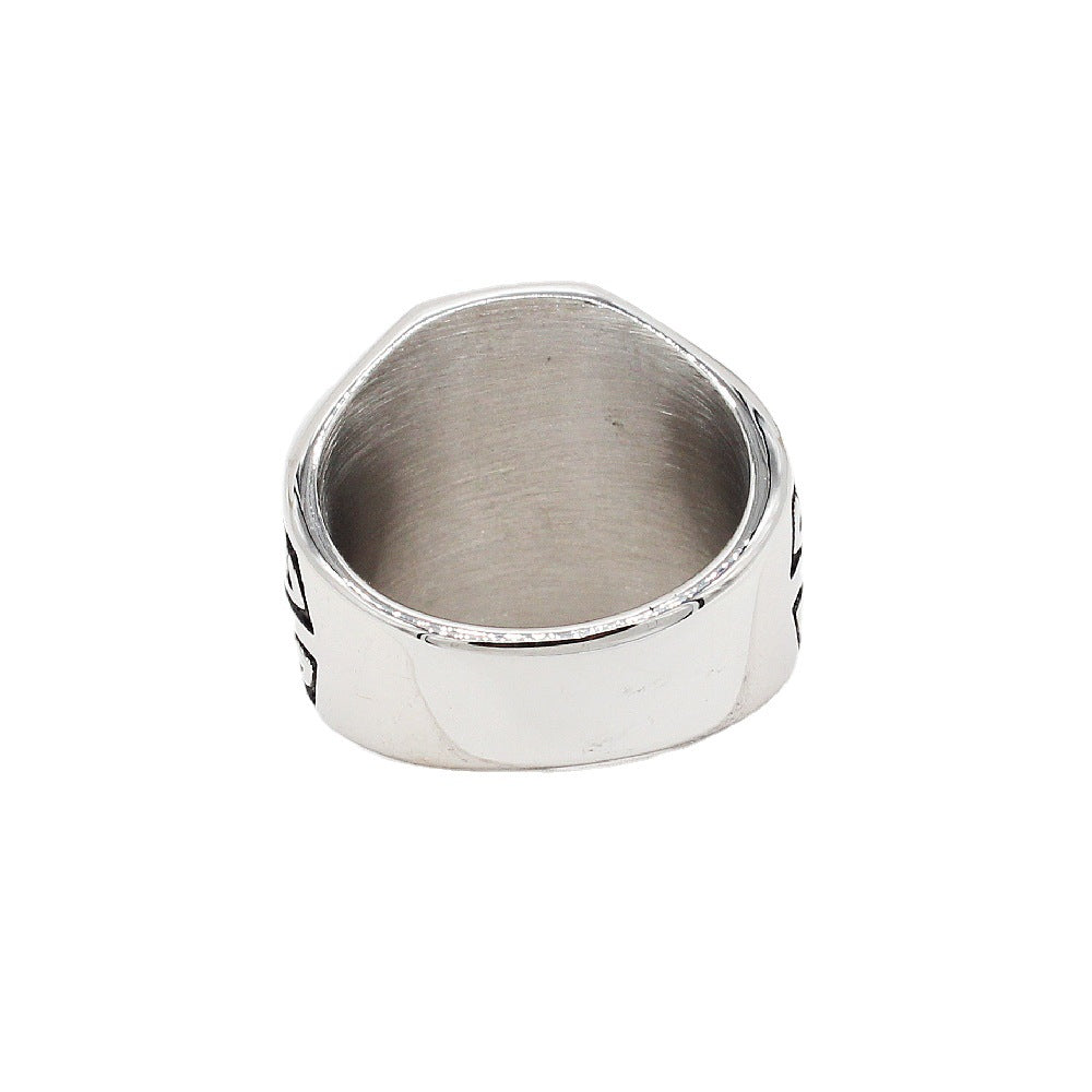 Men's Retro Triangle Titanium Steel Ring