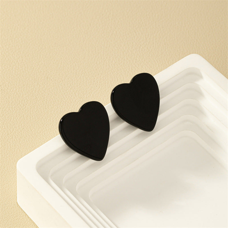 Sweet Acrylic Love Stud Earrings - Vienna Verve Collection