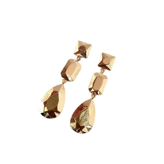 Foreign Trade Long Geometric Earrings - Vienna Verve Collection by Planderful