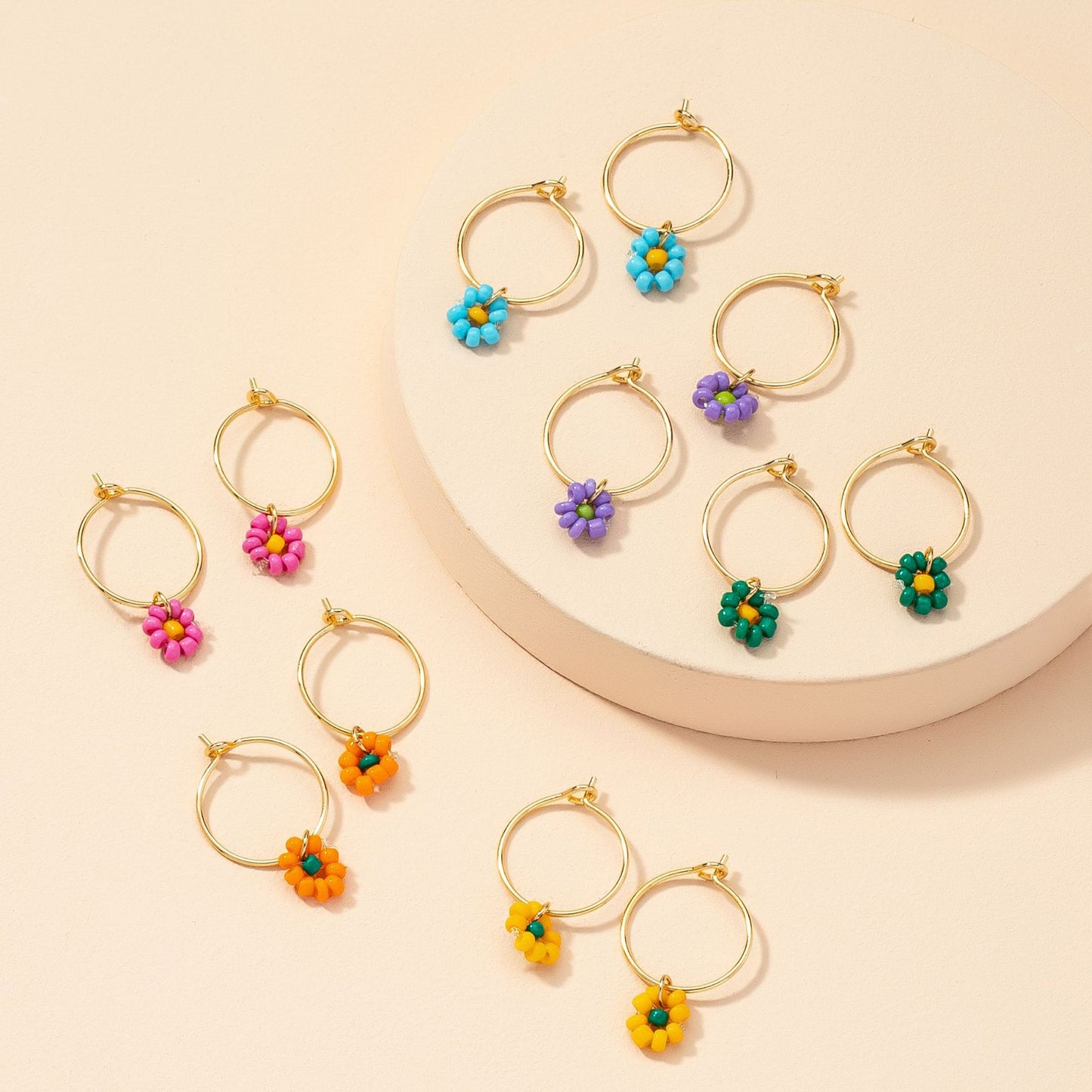 Forest Blooms Collection: Delicate Floral Earrings Set for Nordic Inspired Style