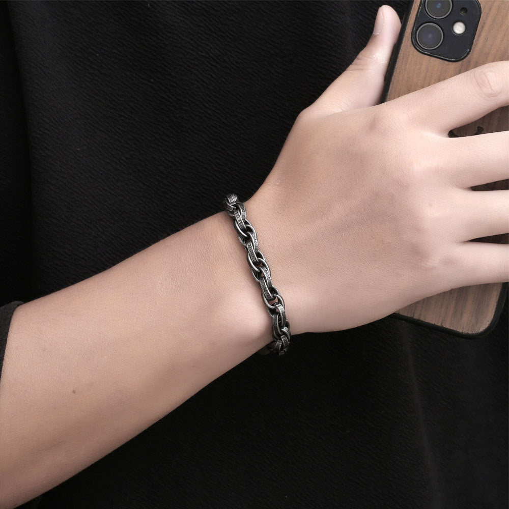 Handcrafted Retro Titanium Steel Men's Braided Bracelet - Distinctive Style Jewelry